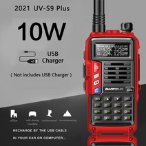 미니 레저 캠핑 업무용 워키토키 고성능 스포츠 블루투스 생활 무전기 baofeng uv-s9 plus 강력한 cb 라디오 트랜시버 8w10w, 협력사, 10w 레드, 호주 표준