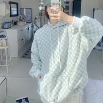 애플망고옷장 기모 겨울 오버핏 첵 후드 긴팔 롱박스티 빅사이즈 맨투맨 티셔츠