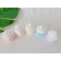 반짝이 미니 클레이머핀 컵케익 모형 스튜디오 데코레이션, 오렌지