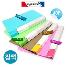 사출섹션 클리어화일 A4 40P 청색 폴더화일 폴더파일 엘홀더 낱장화일, ◎상품_상품선택◎