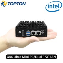 산업용 컴퓨터 PC topton x86 팬리스 미니 j4125 j4105 쿼드 코어 2x i226-v 2.5g nics 방화벽 nvme 2xusb3.0 소프트 라우터, 셀러론 n4000, 우리를, 램 없음 스토리지 없음