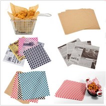 오일 왁스 페이퍼 유산지 빵 고기 신문 스타일 크래프트 종이 oilpaper food wrapper paper for bread burger튀김 nonstick 베이킹 샌드위치, 25개
