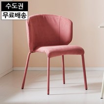 론델 가죽 의자 식탁 체어 chair 카페 까페 수입 고급 가구 등받이 있는 모던(핑크), 그레이