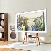 75인치 이젤형티비거치대 LG 삼성 더프레임 티비스탠드 LH55BEAH TV이젤 이동식, 화이트