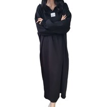 상상그이상 여성용 국내제작 라벨후드 패치포인트 빅사이즈 후드롱 원피스 마실룩 편하게 입는 원피스