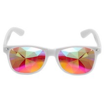 VR VR기기화려한 연예인 파티 안경 EDM 레이브 램프 통관 가격 만화경 무지개, 01 WHITE