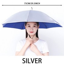 남성우산 접는 가벼운 큰거 대튼튼 야외 우산 모자 헤드 착용 파라솔 휴대용 육군 녹색