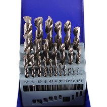 HFS(R) 철공용 드릴 세트 25개 드릴 1-13mm 경금속 수지 목재 원축 굴삭 구멍 전동 드릴 비트 볼반 | 목, 단일옵션