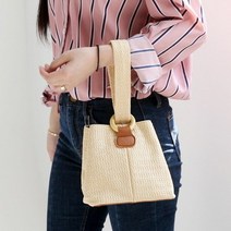 바보사랑 A 35 O ring 버킷백 브라운 왕골가방 비치백 라탄백.지음(무료배송)