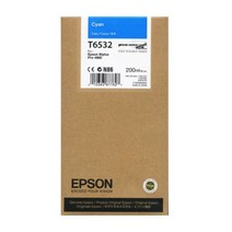 EPSON 정품플로터잉크 T653200 Cyan PRO4900 200ml, 1