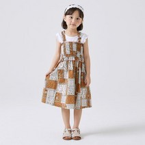 꽃나염스모킹끈나시원피스CKOW22F2G