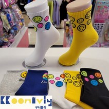 꾸니블리 스마일퐁퐁 긴목양말! 봄/가을 5켤레세트 품질짱@@@
