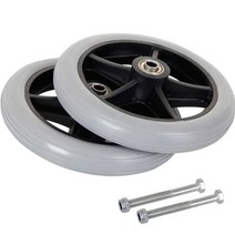 휠체어 앞 바퀴 베어링 세트 6-8인치 작은 가벼운, 19 20cm 8인치 한 쌍의 회색 작은 바퀴