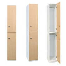 락카원 LPM 2단 락카장 락커 라카 캐비넷 탈의실 사우나장 골프장 사무용 목재 2인용 옷장, 다이얼키(돌출형), 화이트