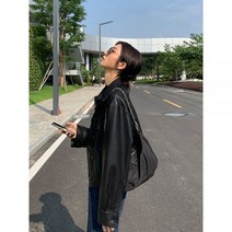 가죽자켓 레더자켓 여자 라이더 자켓 Nerazzurri 봄 숏 갈색 가죽 스트릿