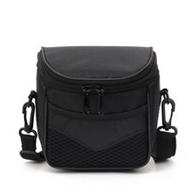 카메라 가방 dslr 미니 크로스가방 카메라백팩 파우치 스트랩 카메라 케이스 가방 sony zv e10 zve10 a6400 a6300 a6100 a6000 a5100 nex, 검은 색