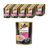 쉬바 고양이 주식 파우치 참치와 게살, 24개, 8세트