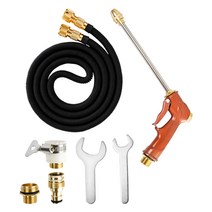 힐링타임 고압분사기 물대포샷건 세트 물호스 매직 세차 베란다 정원 물청소 수도 호수, 02. 플렉시블호스 미들 물대포샷건 세트, 7.5m