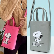 스누피 미니크로스백)라이센스정품 미니가방 미니숄더백 합성피혁 가죽크로스백 숄더백 그림프린팅 그림나염 캐릭터 피넛가방