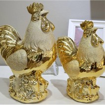 골드 황금 도자기 닭 띠 사장실 거실 카페인테리어 거실장식 이쁜