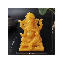 부처님 부처 주 코끼리 동상 홈 장식 Ganesh 하나님 조각 인형 장식품 FengShui 행운의 선물127065, Orange