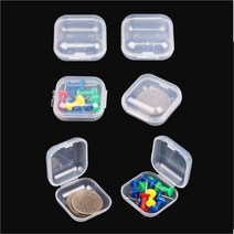 더블슬릿 투명 미니 플라스틱 케이스 12개입 수납함 보관 정리, 12P