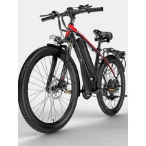 자토바이 전기자전거 클래식 전동 자전거 120km 주행, 상세이페이지 참고, 48V10.4ah 검정과 빨강 100km주행
