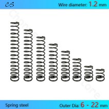 스프링 압축 압력 와이어 1.2mm 외경 1.2mm 6 7 8 9 10 11 12 13 14 15 16-22mm 길이 10-100mm 5 개, 22mm, 35mm