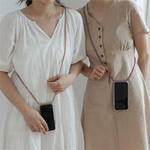 핸드폰 목걸이 줄 스트랩 케이스 6color 아이폰 갤럭시 폰스트랩, 상세설명 참조, 갤럭시노트10플러스/핑크