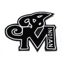 영화사 뽀글이 알파벳 M 보풀 자수 와펜, 1개, 블랙