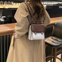 가죽 정장 캐주얼 미니 백팩 귀엽고 깜찍한 스몰 작은 크로스백 겸용 백팩 메는 가방