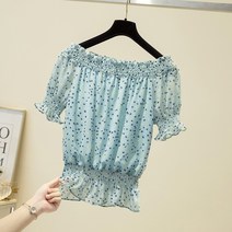 오픈숄더블라우스 할인점 상점 전문점 궤짝을 치우다 여성의류 잔품 일자 상의 반팔 2882200943