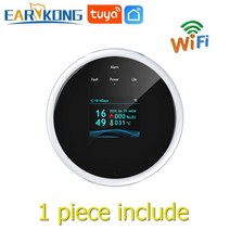 해외 EARYKONG 와이파이 천연 가스 센서 가연성 가정용 스마트 LPG 가스 알람 감지기 누설 센서 와이파이, WiFi x 1pcs, 러시아