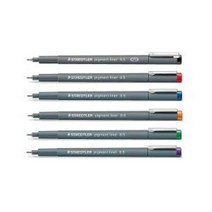 펜 스테들러 피그먼트 라이너 308 디자인 라인펜 라이너펜 드로잉펜 펜 잉크 스크랩북, 0.3mm 레드