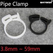 서스밴드 조인트 밴드 파이프 사각 10pcs 호스 클램프 3.8 59mm 플라스틱 라인 물 파이프 강한 클립 스프링 경련 연료 공기 튜브 피팅 패스너 고정 도구, 33.5-35.5mm(흰색)