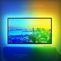 TV 간접 조명 앰비언트 라이트 4K HDMI 셋톱박스 90인치까지 가능, 75인치 이하 모니터 & TV 전용, TV단독사용불가 셋톱박스/PC/플스와 함께사용