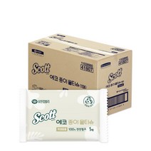유한킴벌리 스카트 친환경 업소용 물티슈 600매 개별포장 생분해, 1박스 600매