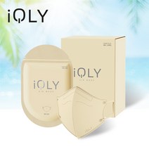 IQLY 아이큐리 에어 라이트핏 컬러마스크 50매 베이지 새부리형 여름용