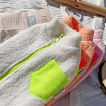 뽀글뽀글 강아지후리스 단모 치와와 애견옷 강아지옷 산책, 오렌지