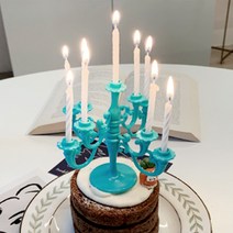 샹들리에초 생일초 케이크 데코픽 (7color), 민트
