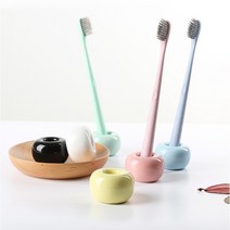 데코하우스17 무지 도자기 치솔 꽂이 욕실용품 걸이 다용도 거치대, 1개, 블루