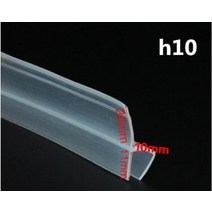 문지방 메터몫 확대 모양 실리콘 고무 샤워 룸 도어 창 유리 씰 스트립 유리, 높이 10mm x 2미터