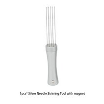 바리스타 핸드 커피 도구 도징링 템퍼 에스프레소 투약 깔때기 알루미늄 링 정밀 51/54/58mm Breville Delo, 07 silver tamper_03 58MM