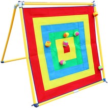 찍찍이 다트 스트커볼 후크볼 과녁 운동회 게임, 3.원형 60cm + A형 브라켓+볼 20개