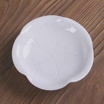 백자 물레 연 다식접시겸 잔받침 小