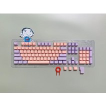 키보드 기계식 키캡 세트 OEM 백라이트 2 색 ABS 퍼플 화이트 61 키 87 104 체리 MX 개, 한개옵션2, [20] pink and purple, 한개옵션1