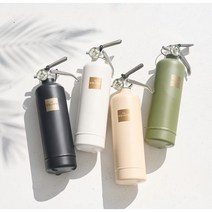 차량용 소화기 국산 캠핑용 가정용 자동차 분말 휴대용 소화기 1KG 고정스트랩 포함, 무광화이트