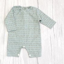 대폭 면 기모 융원단 목화꽃 3color E17, 스카이