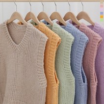 티데일리 두리 브이넥 니트 조끼 여성용 무지 베스트 (6컬러)