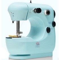 휴대용 DIY 홈패션 미니 미싱 재봉틀 레트로 다기능, 화이트핑크